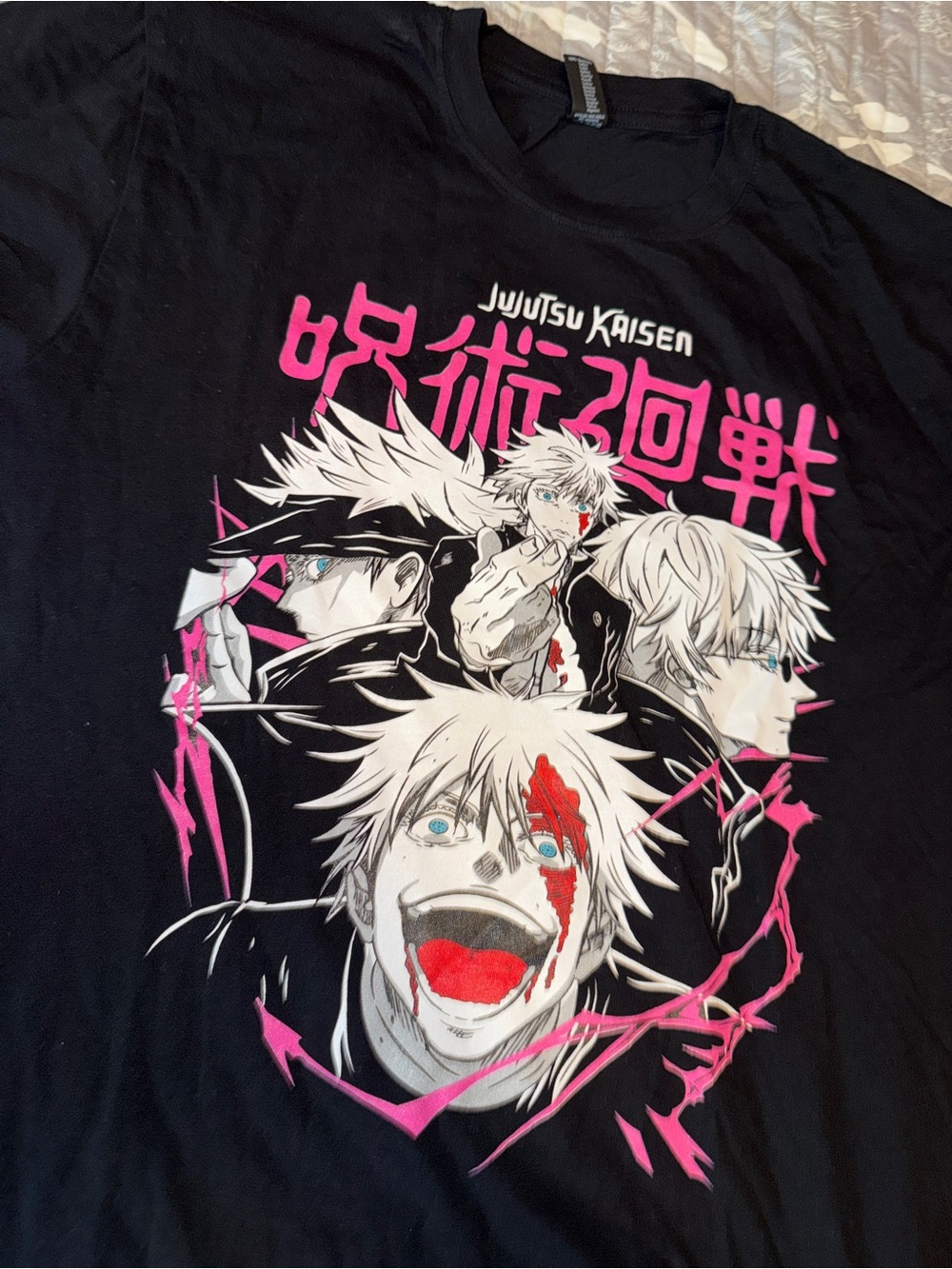 Graphic Tee - Black with Pink & Red Artwork - Picture 3 of 3